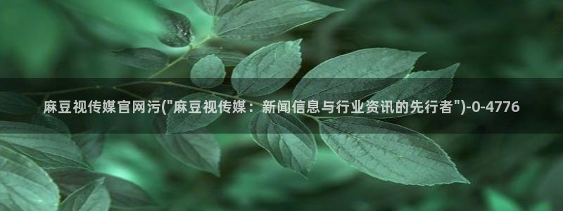 麻豆高口碑视频